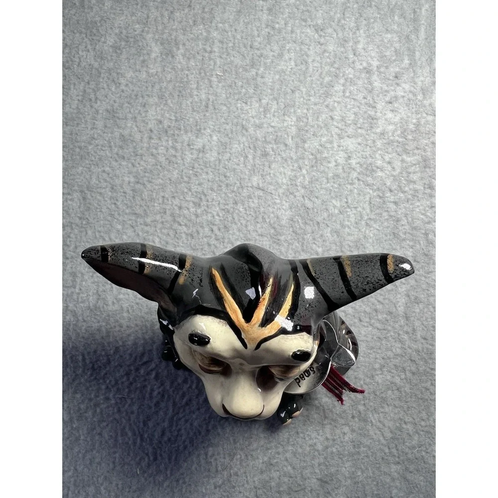 LITTLE PAWS MILLIE Pet KITTEN Gray Black Resin FIGURINE 306-LP-MIL‎ Ceramistone